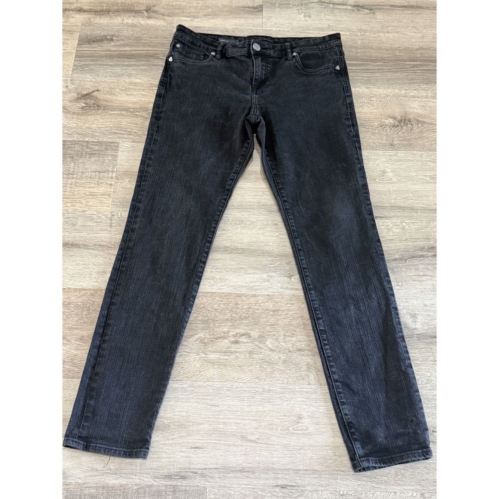 KUT from the Kloth Diana Skinny Jeans Black Wash Women Size 10 Stretch Denim